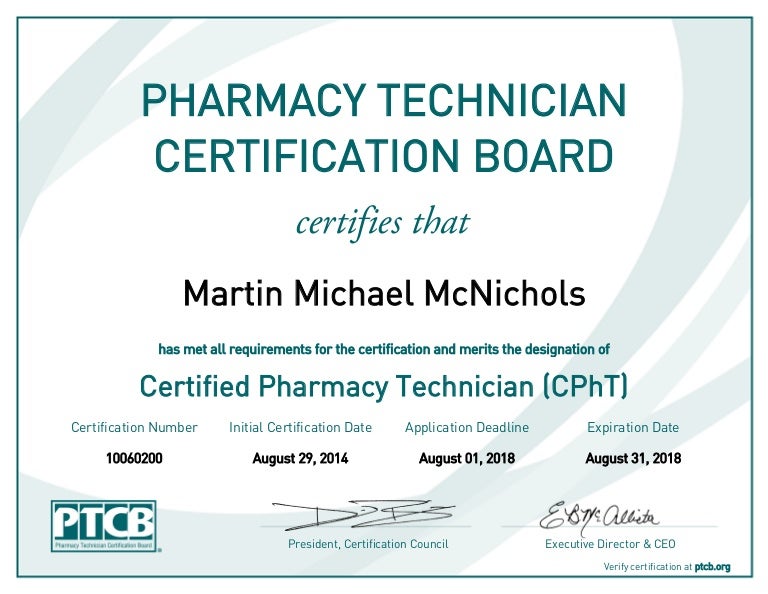 Certified Pharmacy Technician