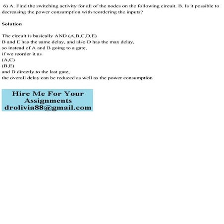 6) A. Find the switching activity for all of the nodes on the followi.pdf
