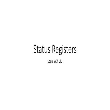 6a. Status Register.pptx................ | PPTX