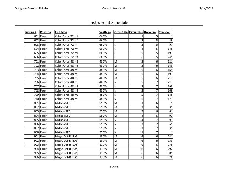 Concert Venue_ Instrument Schedule