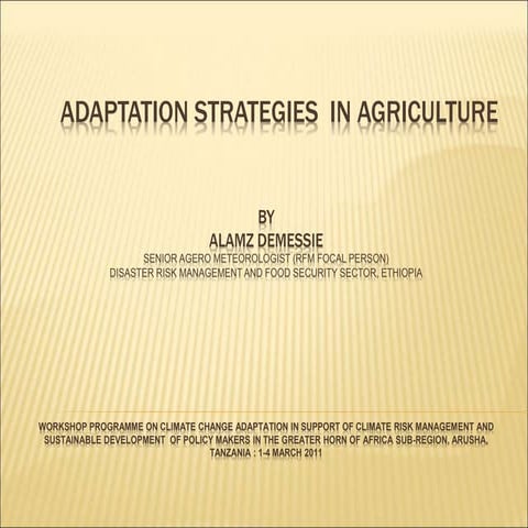 Adaptation Strategies  in Agriculture_Almaz