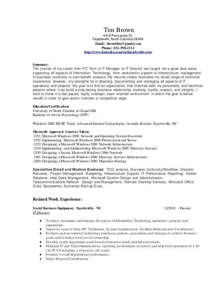 Tim Brown Resume V8 Tim Brown Resume V8