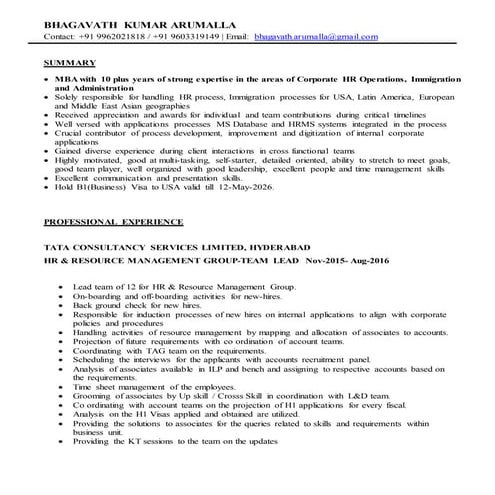 Bhagavath Arumalla Resume