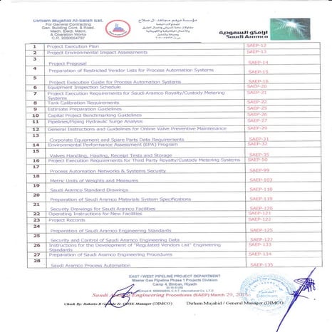 Saudi Aramco Engineering Procedures (SAEP)1