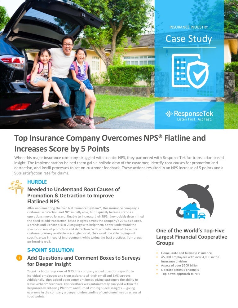 Case Study Insurance Company NPS Flatline