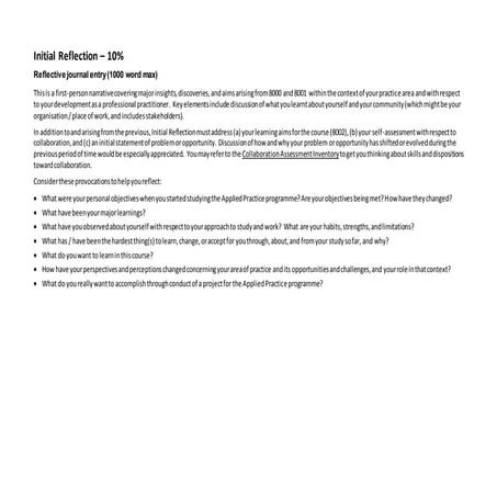 Initial Reflection Rubric - jay