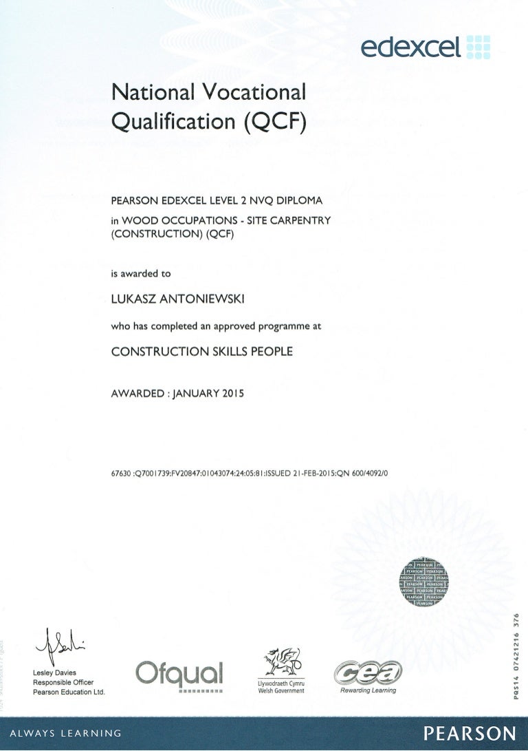 NVQ Level 2 Carpentry