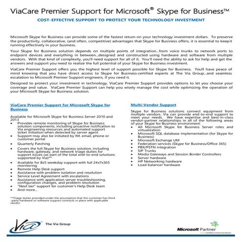 ViaCare_Skype for Business