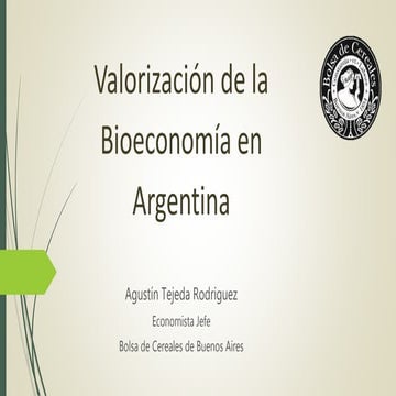 Valorización de la Bioeconomía en Argentina