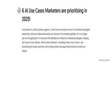 9 Game-Changing AI Use Cases Marketers Are Prioritizing in 2025