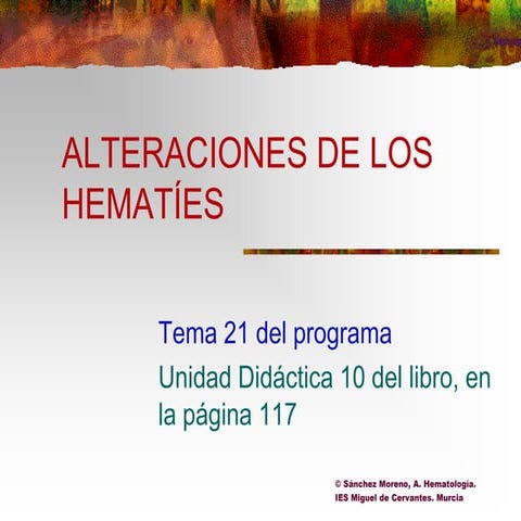 6 alteraciones de hematies