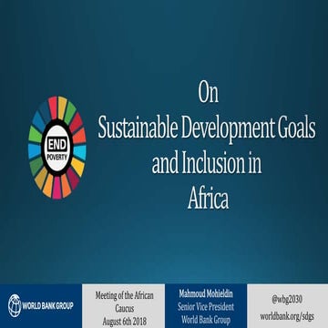 On Sustainable Development Goals and Inclusion in Africa | PPTX