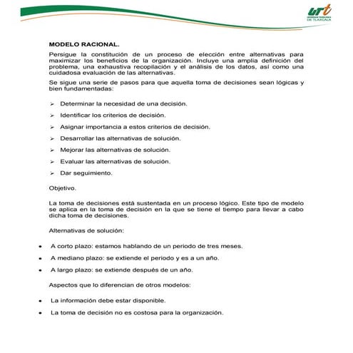 Modelo político para la toma de decisiones | DOCX