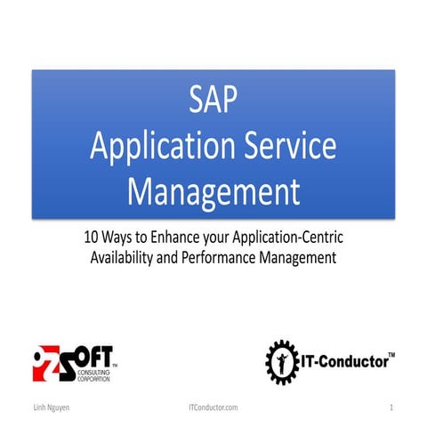 10 Ways to Better Application-Centric Service Management