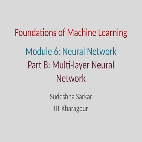 Neural Network part 2 Multilayer Neural network