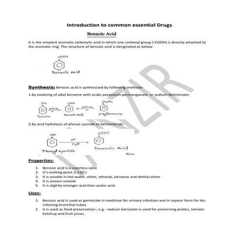 Introduction to common essential Drugs