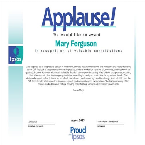 Applause Award
