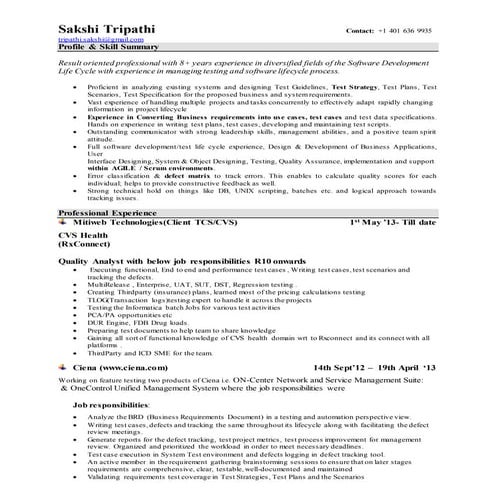 Sakshi Tripathi Resume
