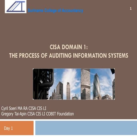 CISA Domain 1 - IS Auditing (day 1)