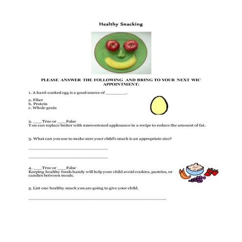 Healthy Snacking ILA | DOCX