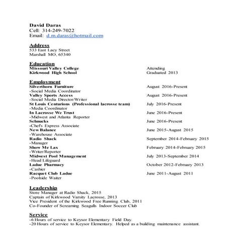 Resume RD 1 | DOCX