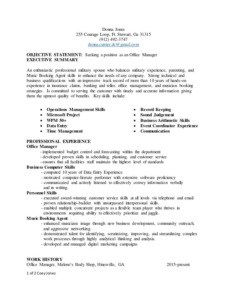 Donna Master Resume