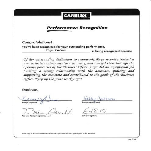 Performance Recognition