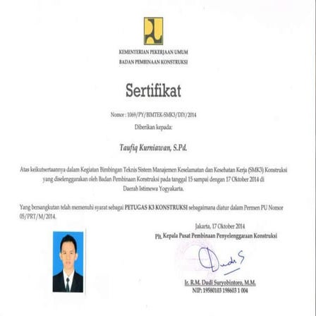 Certificate Of K3 Pdf