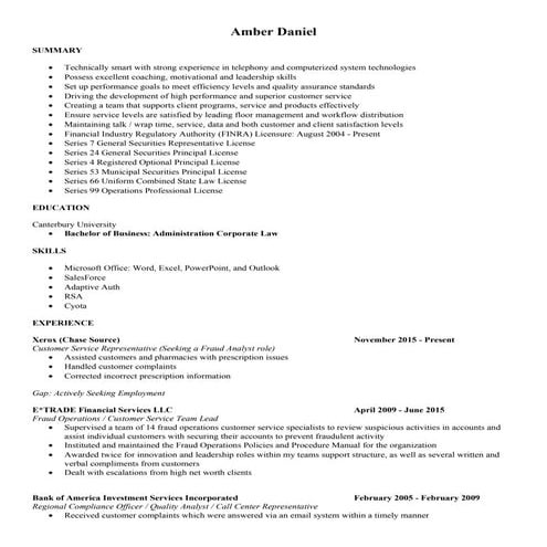 Daniel, Amber resume