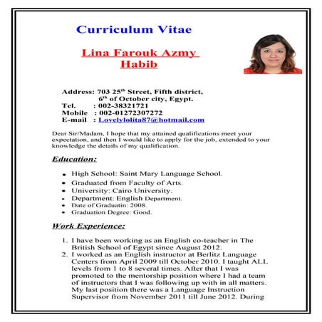 Resume Abroad | DOCX