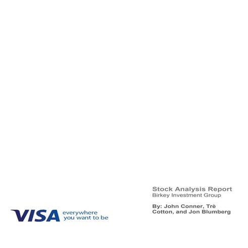Visa Stock Analysis Report