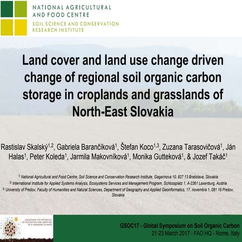 Land cover and land use change driven change of regional soil organic carbon ...