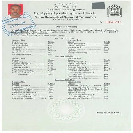 m.bashir certificate