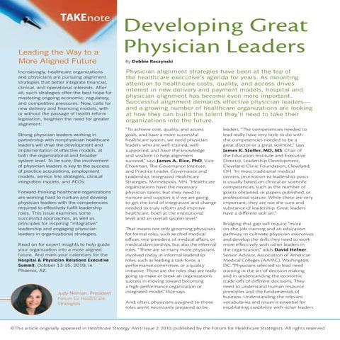 Principles of leadership development