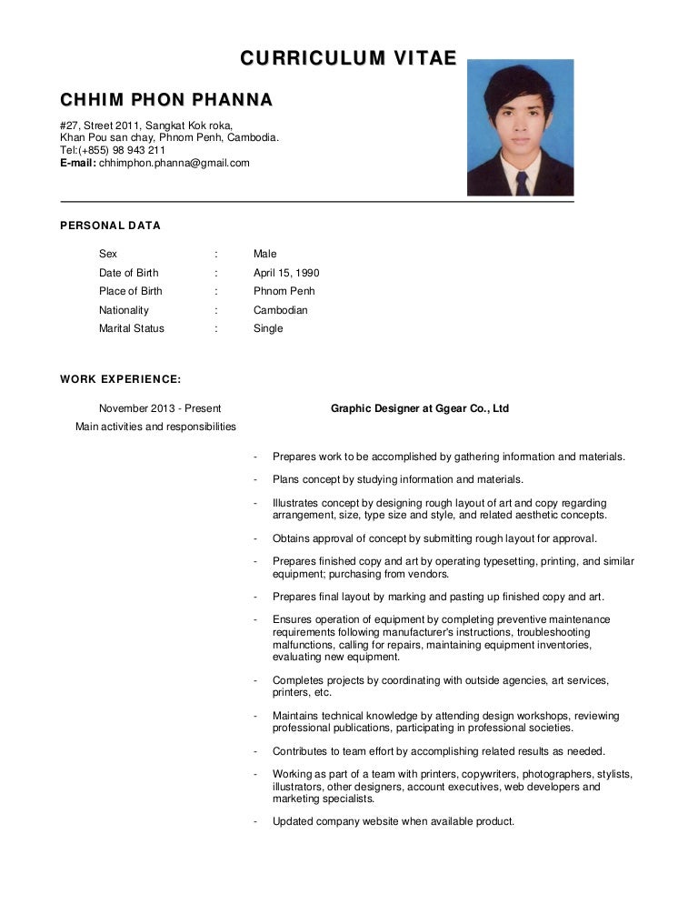 Standard CV Standard CV