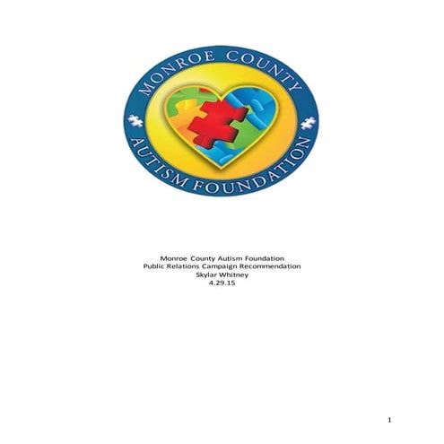 Monroe County Autism Foundation Campaign Presentation
