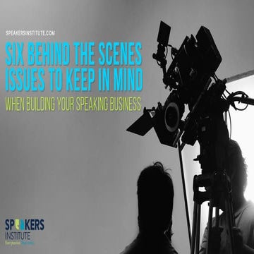 6 behind the scenes issues to keep in mind | PDF