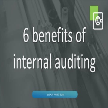 6 benefits of internal auditing