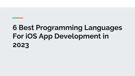 Best Programming Languages For iOS App Development.pptx