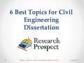 Best civil engineering dissertations