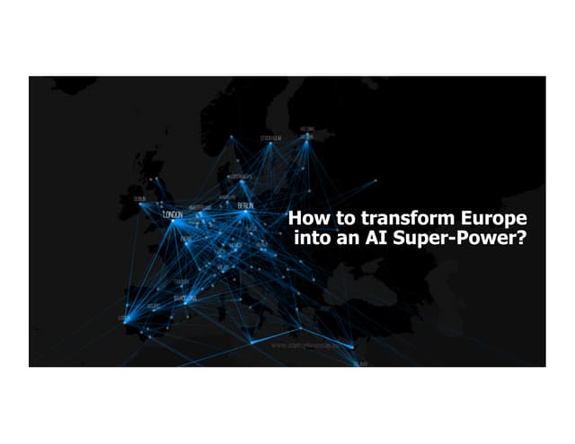 How to transform Europe into an AI super-power?