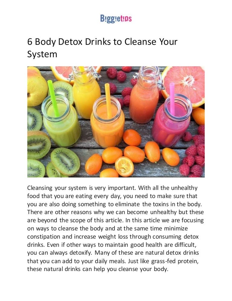 6 body detox drinks to cleanse your system