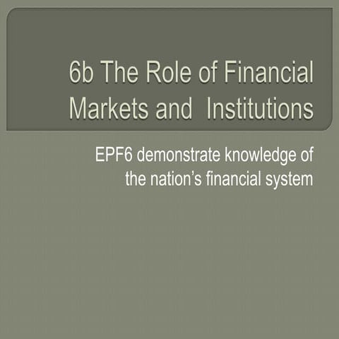 6b role of financial institutions