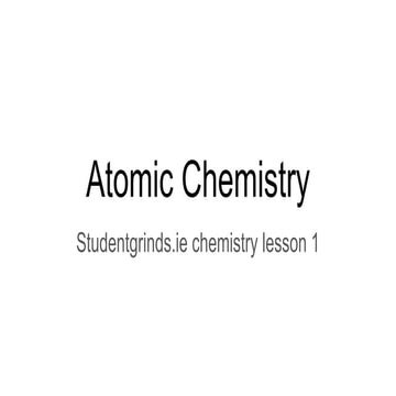 Atomic chemistry