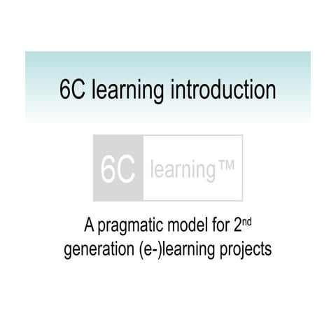 6C learning framework introduction | PPT | Education industry | Industries