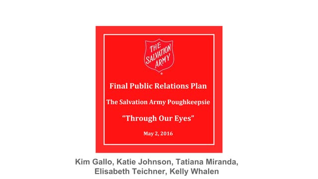 Salvation Army PR Plan Johnson