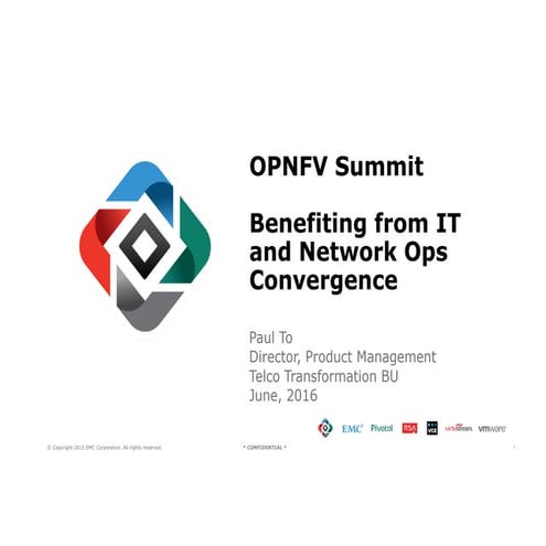 OPNFV EMC - Benefiting from IT & Net Ops Convergence