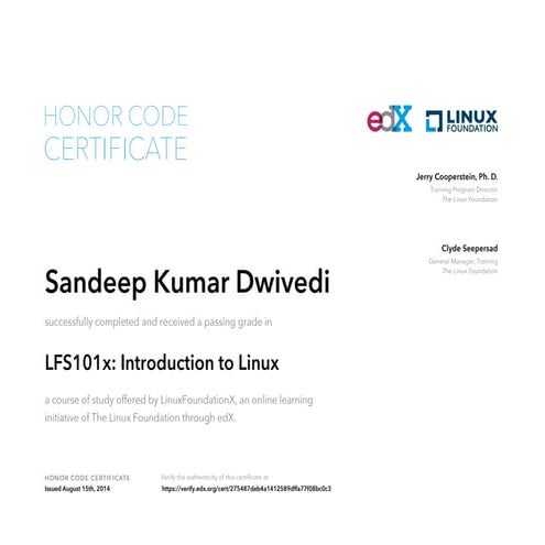 Sandeepkcn Linux Fundation Introduction to programming part 1