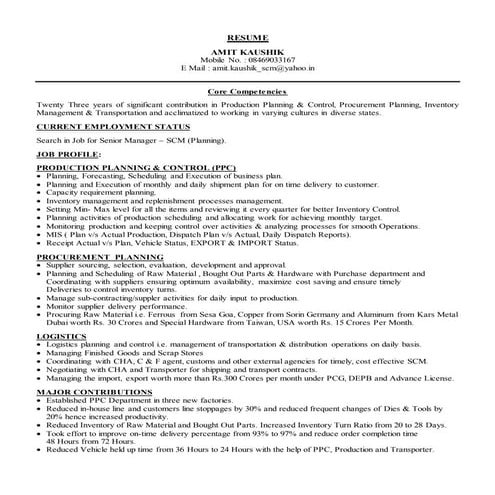 Resume for PPC | DOC