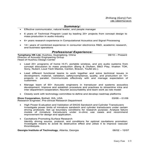 Resume_English_GaryFan_Sep2016